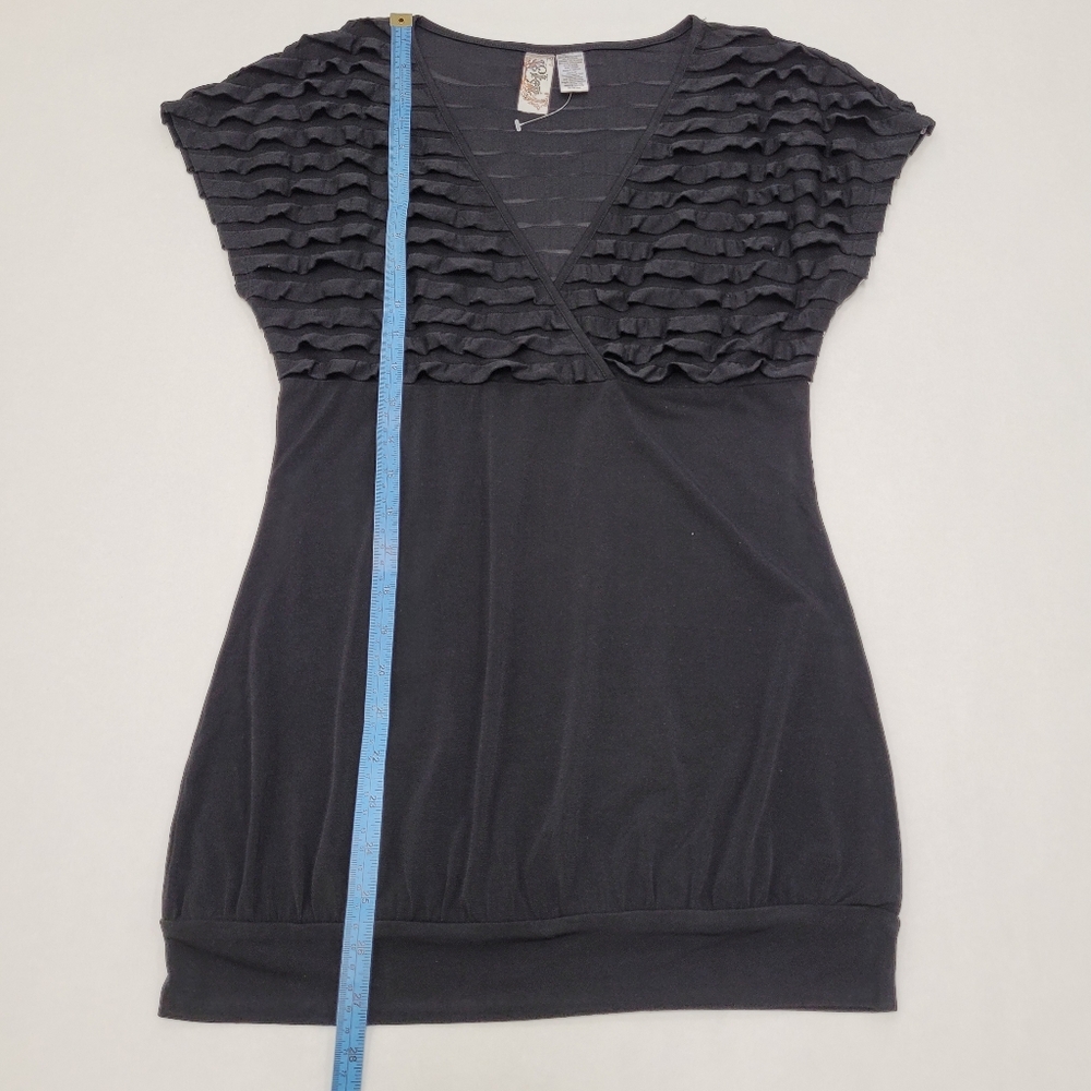 L8teR Ruffle Cap Sleeve Tunic Top - Picture 6 of 10